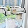 Candumy Portable Clothes Drying Rack for Balcony Railings Windowsill, Folding Towel Rack Indoor Outdoor Retractable Laundry Rack with Sock Clips for Drying Socks.