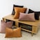 JUSPURBET Rust Lumbar Velvet Throw Pillow Covers 12x20 inch Set of 2 for Living Room Couch Sofa Bedroom Decorative Rectangle Solid Soft Cushion Cases with Invisible Zipper.