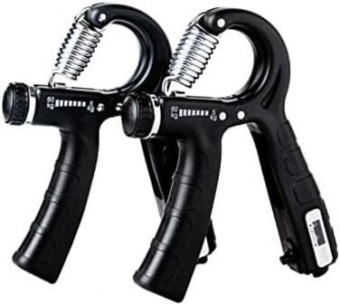 steelway Grip Strength Trainer Set of 2 Pack,Hand Grip Strengtheners Adjustable Resistance 10-132lbs Forearm Trainer with Counter,Hand Trainer,Portable Forearm Workout Exercise Equipment.