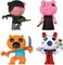 PIGGY Collectable Minifigure 4PK (Includes DLC Items.