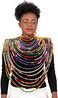 BAZINRICHE Women's Handmade Necklaces Ankara Kente Necklace Long Multi Strand African Wax Collar, cotton, not known.