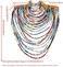BAZINRICHE Women's Handmade Necklaces Ankara Kente Necklace Long Multi Strand African Wax Collar, cotton, not known.