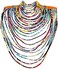 BAZINRICHE Women's Handmade Necklaces Ankara Kente Necklace Long Multi Strand African Wax Collar, cotton, not known.