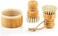 SUBEKYU Bubble Up Bamboo Dish Brush Set with Soap Holder, Wooden Dish Scrubber with Soap Dispenser, Natural Kitchen Scrub Brush, Washing Pot/Pans/Cast Iron, 2 Pack, Sisal Bristles.