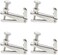 Geesatis Violin Fine Tuner for 3/4 4/4 Violin 4 Pcs Violin Metal String Adjuster, Silver.