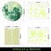 Homics Glow in The Dark Moon and Stars for Ceiling Nursery Wall Decals Stickers Luminous at Night for Kids Bedding Room.