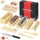 HI NINGER Sushi Making Kit - 10 Piece Plastic Sushi Maker Tool with 8 Shapes, Fork, Spatula - Injection Molded, Modular, Plastic, Solid, White, Smooth, Sturdy, BPA Free, DIY Home Sushi Tools.