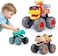 WITALENT Toy Cars For 1 2 3 Year Old 3 Pack Monster truck Toy PushGo Crocodile Car Friction Powered Bull Car Pull Back Leopard Car Big Wheel Animal Toy Car Baby Toy Gift For 12 18 Month Boys Girls Tod