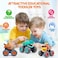 WITALENT Toy Cars For 1 2 3 Year Old 3 Pack Monster truck Toy PushGo Crocodile Car Friction Powered Bull Car Pull Back Leopard Car Big Wheel Animal Toy Car Baby Toy Gift For 12 18 Month Boys Girls Tod