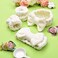 Chuangdi 4 Pieces Spa Headband Wrist Washband Face Wash Set, Include 2 Microfiber Headband and 2 Wrist Washband for Women Girls Prevent Liquids from Spilling Down Your Arms (White.