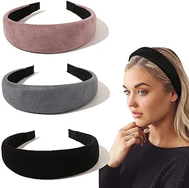 Ivyu Headbands for Women Head Bands - Fashion Womens Headband Diademas Para Mujer De Moda Hair Accessories Hairbands for Girls No Slip Cute Black Pink Gray Headband Gift for Women.