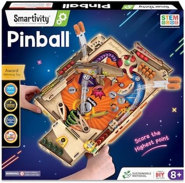 Smartivity iWorld Australia Pinball Machine Educational DIY Toy, Yellow, Multicolor.