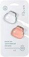 Haven Toothbrush Cover - Fits Electronic and Manual Toothbrushes - Toothbrush Case Holder for Travel - Set of Two Tooth Brush Cap Protectors (White and Coral.