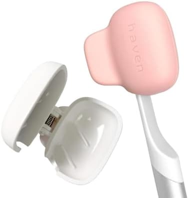 Haven Toothbrush Cover - Fits Electronic and Manual Toothbrushes - Toothbrush Case Holder for Travel - Set of Two Tooth Brush Cap Protectors (White and Coral.