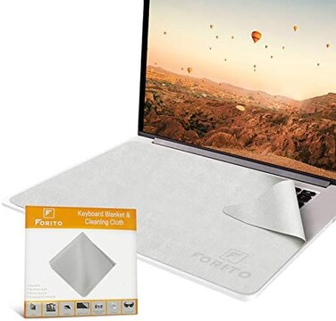 F FORITO Microfiber Liner Cleaning Cloth 15" with Screen Keyboard Imprint Protection, Compatible with MacBook Pro 15" and 16".