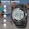 Beeasy Men Digital Sports Watch,Waterproof Watch with Stopwatch Countdown Timer Alarm Function Dual Time Rubber Strap Wrist Watch for Men/Student.