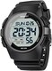 Beeasy Men Digital Sports Watch,Waterproof Watch with Stopwatch Countdown Timer Alarm Function Dual Time Rubber Strap Wrist Watch for Men/Student.