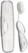 RADIUS Toothbrush Big Brush with Replaceable Brush Head BPA Free ADA Accepted - Right Hand - Marble Brush with Clear Case.