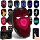 megoo Led Mask with App Bluetooth Programmable Customized,Led Electronic Digital Light Up Mask Halloween for Costume DJ Masquerade Rave Cosplay Birthday Party,Led Full Face Shining Mask for Adult Kid.