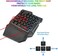 Laelr Half Hand Gaming Keyboard and Mouse Combo 35 Keys PUBG Wired Mechanical RGB LED Backlit Half Keyboard with Wrist Rest Wired Gaming Mouse Converter for Android IOS, Not support IOS 13. 4 and abov