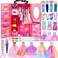 PURPERCAT 150 Pack Doll Closet Wardrobe Set Contain 19 Pack Complete Clothes and 131 Pieces Doll Accessories - Wardrobe, Shoes, Necklace, Bags and More for 11. 5 Inch Doll.