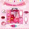 PURPERCAT 150 Pack Doll Closet Wardrobe Set Contain 19 Pack Complete Clothes and 131 Pieces Doll Accessories - Wardrobe, Shoes, Necklace, Bags and More for 11. 5 Inch Doll.