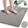 godehone Shower Mats Non Slip Without Suction Cups, 23. 6&times;34. 6 Inch, Bath Mat for Textured Tub Surface, Loofah Mats for Shower and Bathroom, Quick Drying, Grey.