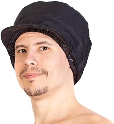 HAIRSOME StreetStyle Shower Cap for Men byReusable Black, Elevated Showering Cap.