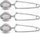 JEXCULL Snap Ball Tea Strainer, 3 Pack Premium Stainless Steel Tea Strainer with Handle for Loose Leaf Tea Fine Mesh Tea Balls Filter Infusers (Small.