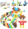 PicassoTiles Magnet Cube Building Block 108 Pieces 1" Magnetic Cubes Toy Construction Building Blocks Educational Sensory Toys with Idea Book for SchoolPreschool Kids Boys Girls Toddler PMC108.