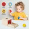 Adena Montessori Object Permanence Box with Tray Three Balls Montesori Infant Toys for 6-12 Month 1. 5 Years Toddlers.