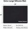 Gartful Extra Large Silicone Mats for Countertop, 28" by 20" Multipurpose Mat, Counter Table Protector, Desk Saver Pad, Placemat Nonstick Nonskid Heat-Resistant Pad, Black.