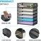 Marbrasse Mesh Desk Organiser Tray, 6 Tier Letter Tray Organiser with Hander,Office Trays Desk Organiser Accessories, Paper Tray Organiser for A4 File Holder - Black.
