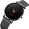 LIGE Men's Black Ultra Thin Watches Minimalist Fashion Gent Business Dress Wrist Watches Analog Quartz Waterproof Watch.