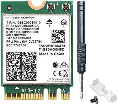 REKONG Wi-Fi 6E AX210NGW Wireless WiFi Card BT5. 2 M. 2 2230 Tri-Band Expands WiFi to 6GHz 160MHz 802. 11ax ac MU-MIMO AX210 AX5400Mbps wifi 6E Network Card Better AX200NGW for PC Laptops Only for Win