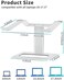 SOUNDANCE Adjustable Laptop Stand for Desk, Computer Stand, Ergonomic Laptop Riser Holder Compatible with 10 to 17. 3 Inches Notebook PC Computer, Aluminum Silver.