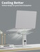 SOUNDANCE Adjustable Laptop Stand for Desk, Computer Stand, Ergonomic Laptop Riser Holder Compatible with 10 to 17. 3 Inches Notebook PC Computer, Aluminum Silver.