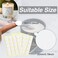 Aubeco 480PCS Candle Wick Stickers, Heat Resistance Double-Sided Stickers with The Little &lsquo;&lsquo;Tail&rsquo;&rsquo;, Adhere Steady in Hot Wax,Wick Stickers for Candle Making.