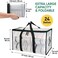 BALEINE 4-Pack Oversized Moving Bags with Reinforced Handles, Heavy-Duty Storage Tote for Clothes, Moving Supplies (Clear, 4-Pack.
