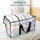 BALEINE 4-Pack Oversized Moving Bags with Reinforced Handles, Heavy-Duty Storage Tote for Clothes, Moving Supplies (Clear, 4-Pack.