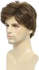 BCHR Mens Brown Wig, Short Men Wigs Natural Fluffy Cosplay Costume Synthetic Mens Wig for Male Guy Halloween.