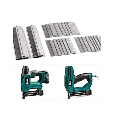 مجموعة دبابيس NEU MASTER شديدة التحمل ذات التاج الضيق 1/4 بوصة ومسامير براد 18GA للطرازات NTC0040 وNTC0023 وNTC0110، 1600 قطعة.