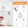 AIEVE 4 Pack Stand Mixer Attachment Holders Compatible with Kitchenaid Mixer Accessories,Flex Edge Beater, Flat Beater, Dough Hooks and Wire Whip Organizer.