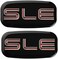 CDD 2x SLE Emblems 3D Nameplate Sticker Replacement for GMC Chevrolet Sierra Suburban Yukon 1500 2500 3500 15036134 (Chrome/Red.
