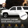 أغطية مقابض أبواب كروم من Tutor Auto متوافقة مع سيارات شيفروليه سيلفرادو تاهو سابربان أفالانش، وجي إم سي يوكون سييرا، وكاديلاك إسكاليد 2007-2014 - بدون فتحة مفتاح الراكب.