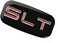 CDD 2X SLT Cab Emblems 3D Sticker Nameplate Letter Logo Roof Pillar Replacement for 02-07 Yukon Suburban Sierra 03 06 (Chrome/Red.