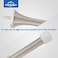 HOMOTEK 30 Pack Spring Door Stopper with Rubber Bumper Satin Nickel 3-1/8" Flexible Spring Heavy Duty Wall Door Stop Low Mounted Door Bumper for Home (Satin Nickel.