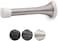 HOMOTEK 30 Pack Spring Door Stopper with Rubber Bumper Satin Nickel 3-1/8" Flexible Spring Heavy Duty Wall Door Stop Low Mounted Door Bumper for Home (Satin Nickel.
