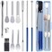 Foosi 11 Piece Capsule Filling Machine Kit for Pill Filler - All Sizes000 00 0 1 2 3 4 5 Micro lab Spoons Spatula Tool for Gel Capsules Empty Quickly Fill Tray with Herb Powder Tamper Tools.