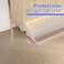 KAYLEINSTER 39Inch Shower Threshold Water Dam Barrier,Shower Dam Water Stopper for Frameless Shower Door Bottom,Silicone Sink Splash Guard for Kitchen Bathroom,Corner Shower Water Guard for Bathtub(Tr